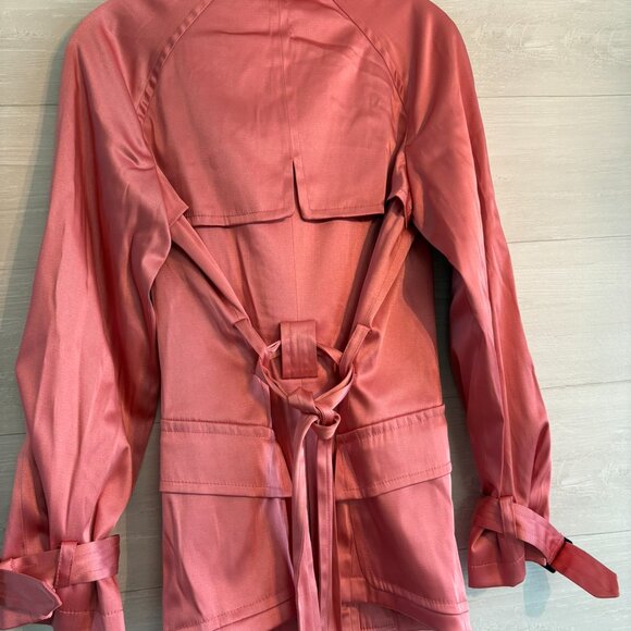 I.N.C. International Concepts pink belted satin jacket - Picture 3 of 7